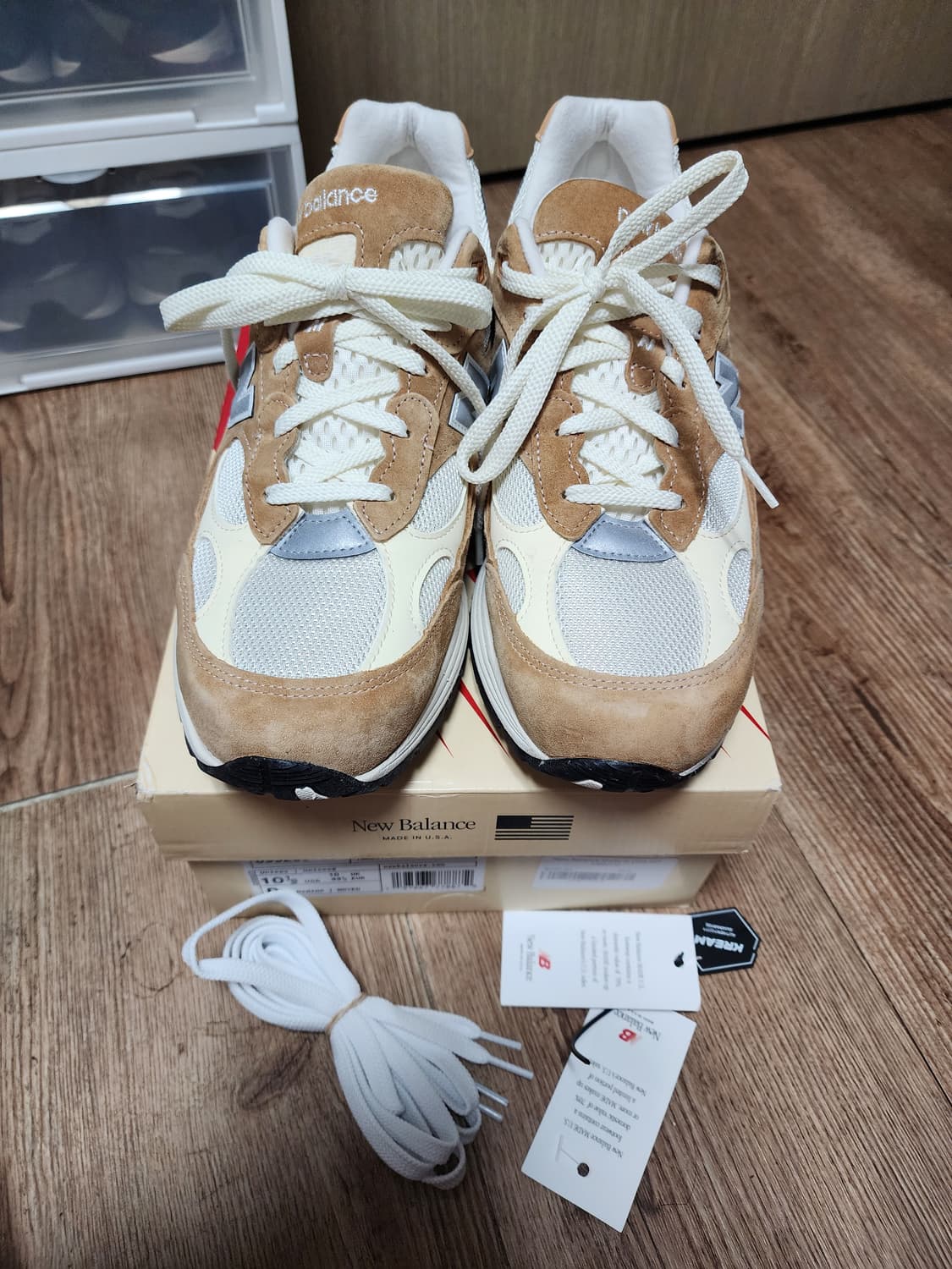 [285] 뉴발란스 992 메이드 인 USA 스위트 카라멜 칼슘 상품이미지1
