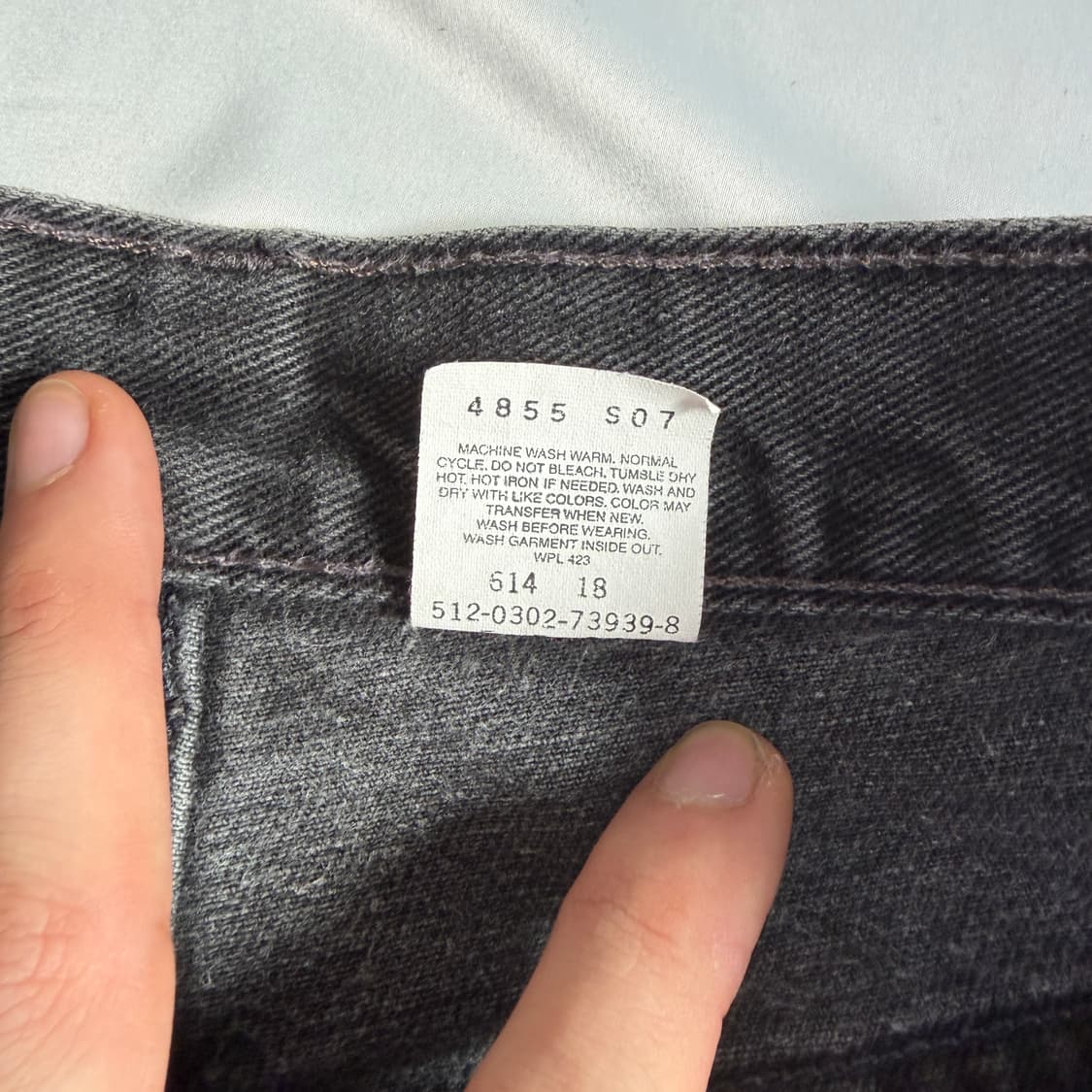 빈티지 리바이스 505 흑청 블랙 데님 32x30 상품이미지8