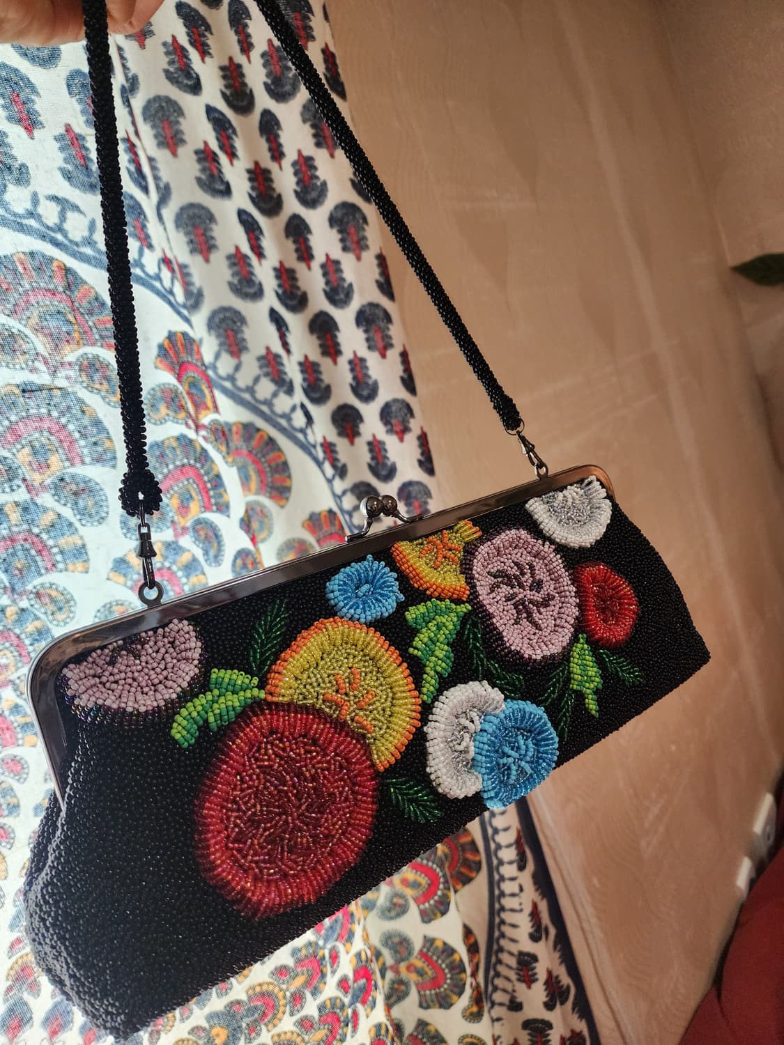 핸드메이드 비즈 플라워 클러치 앤 숄더 상품이미지7