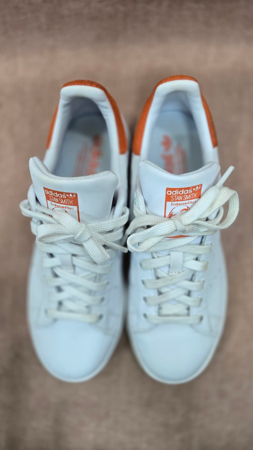 아디다스 240mm- 스탠스미스 흰색/오렌지 상품이미지2