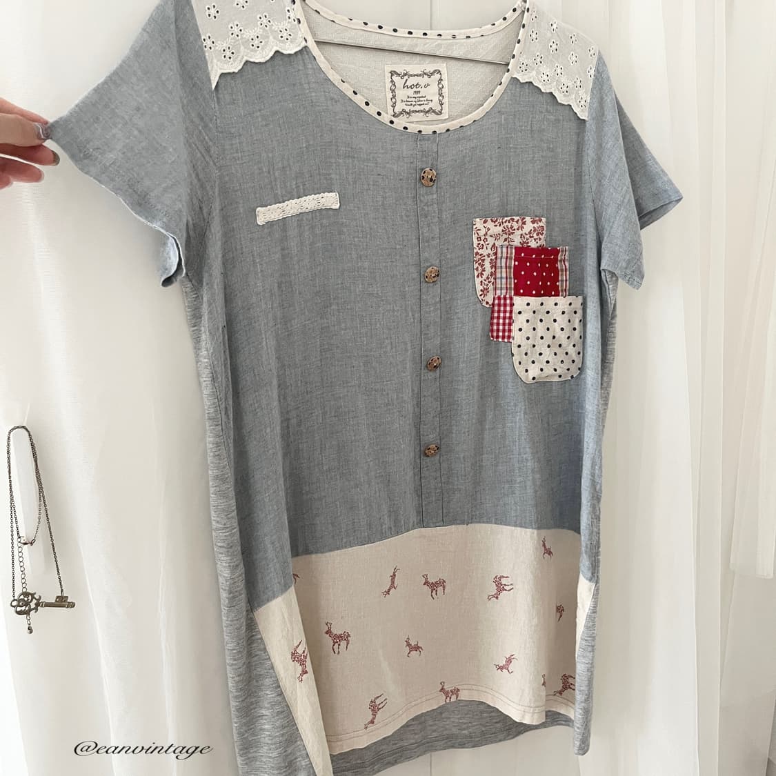cute point gray lace blouse 상품이미지2