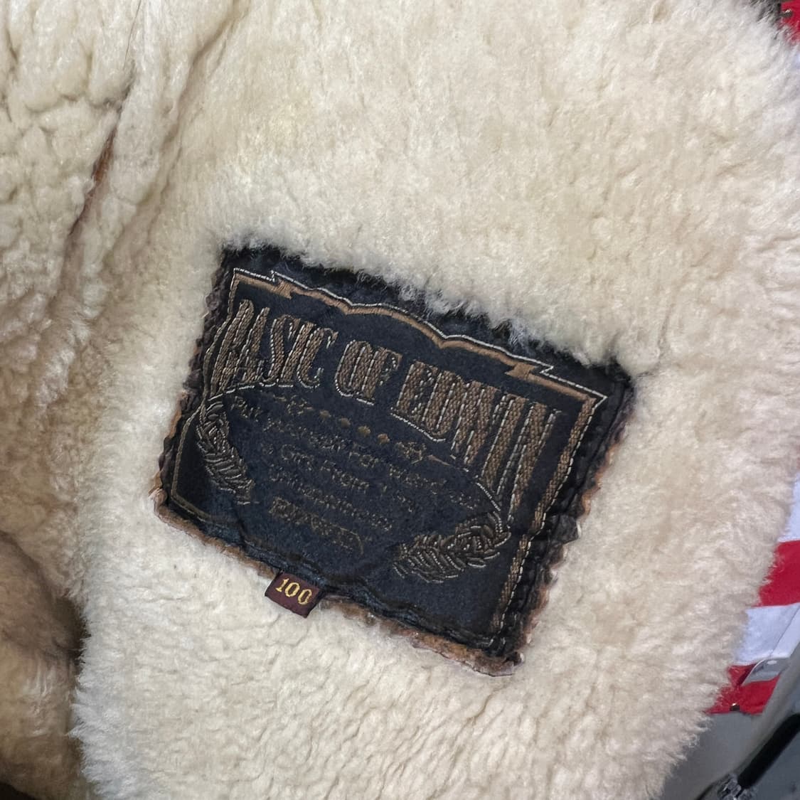 에드윈 90‘s B3 양가죽 무스탕 상품이미지5