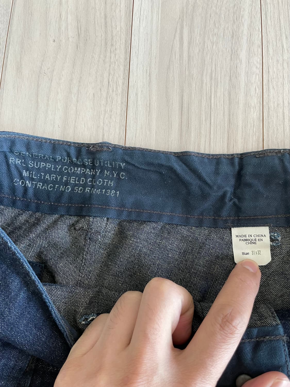 RRL 페니모어 코튼린넨 인디고 카고팬츠(31x32) 상품이미지4