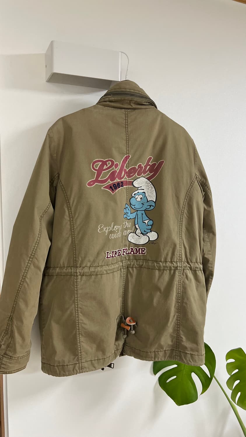 홀하우스 스머프 패치 야상(남녀공용, 내피 탈부착 가능) 상품이미지2