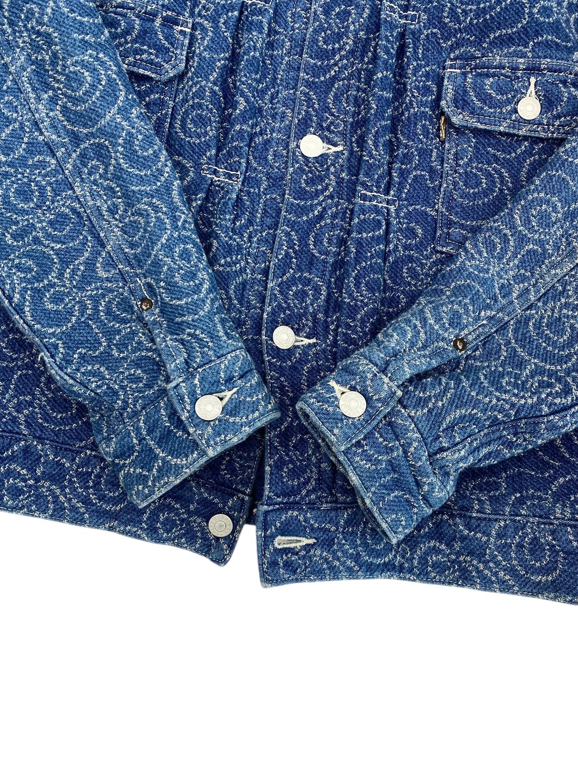 calee 타입2 더블 자카드 데님 자켓 상품이미지6