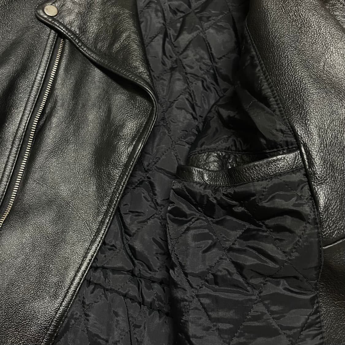 휴고보스 boss 오버핏 더블 라이더 가죽 레더 바이커 자켓 xxl 상품이미지6