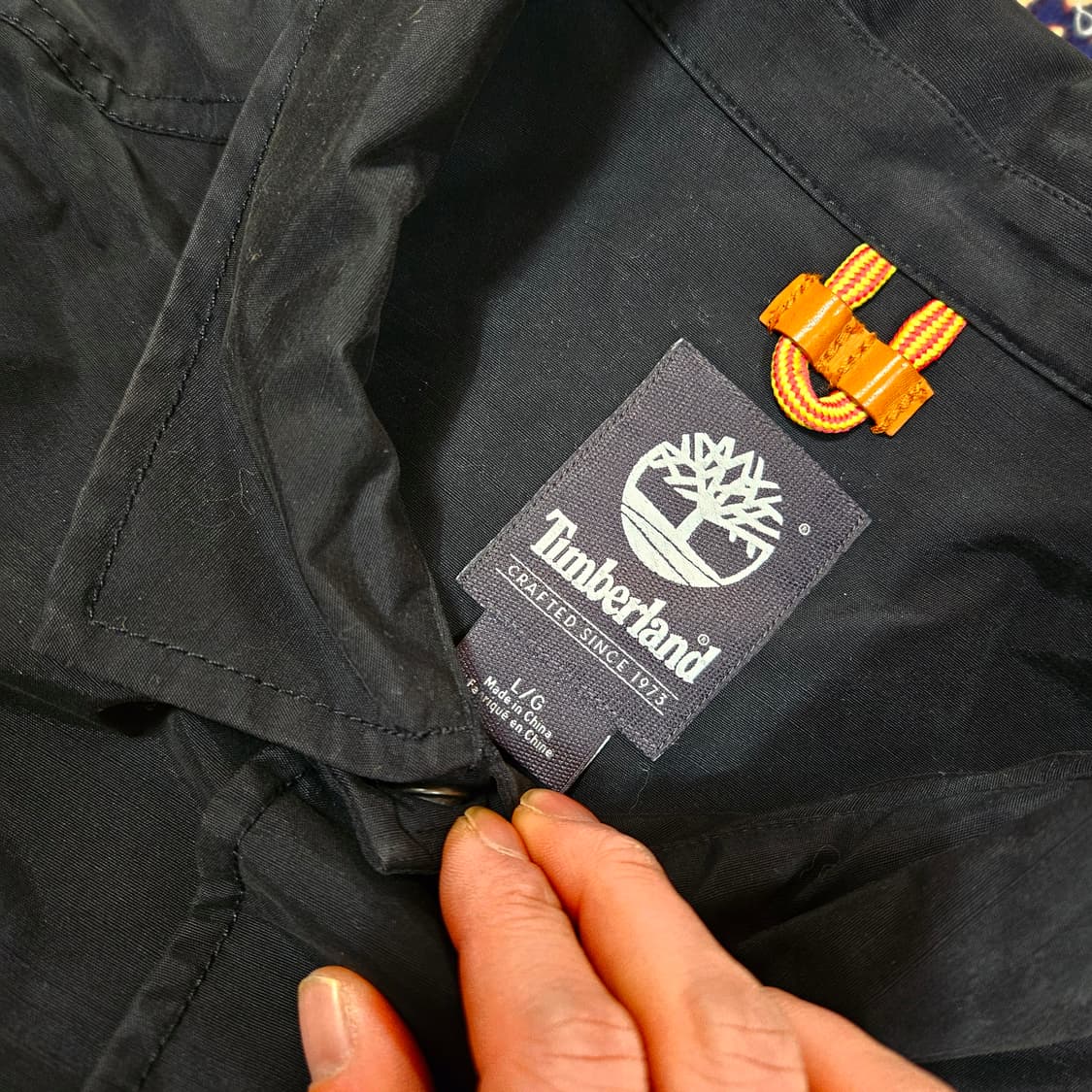 팀버랜드 빅로고 기모 나일론 자켓 L size 상품이미지5