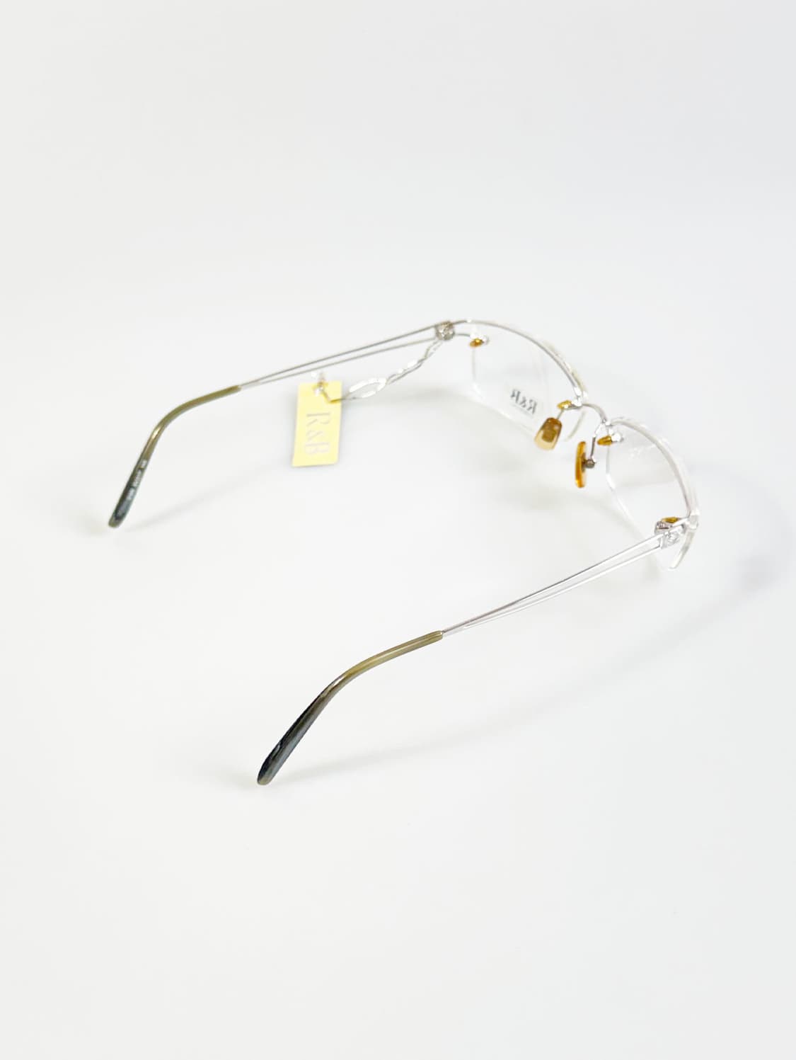 R&B EYEWEAR 실버 무테 스퀘어 메탈 빈티지 안경 상품이미지4