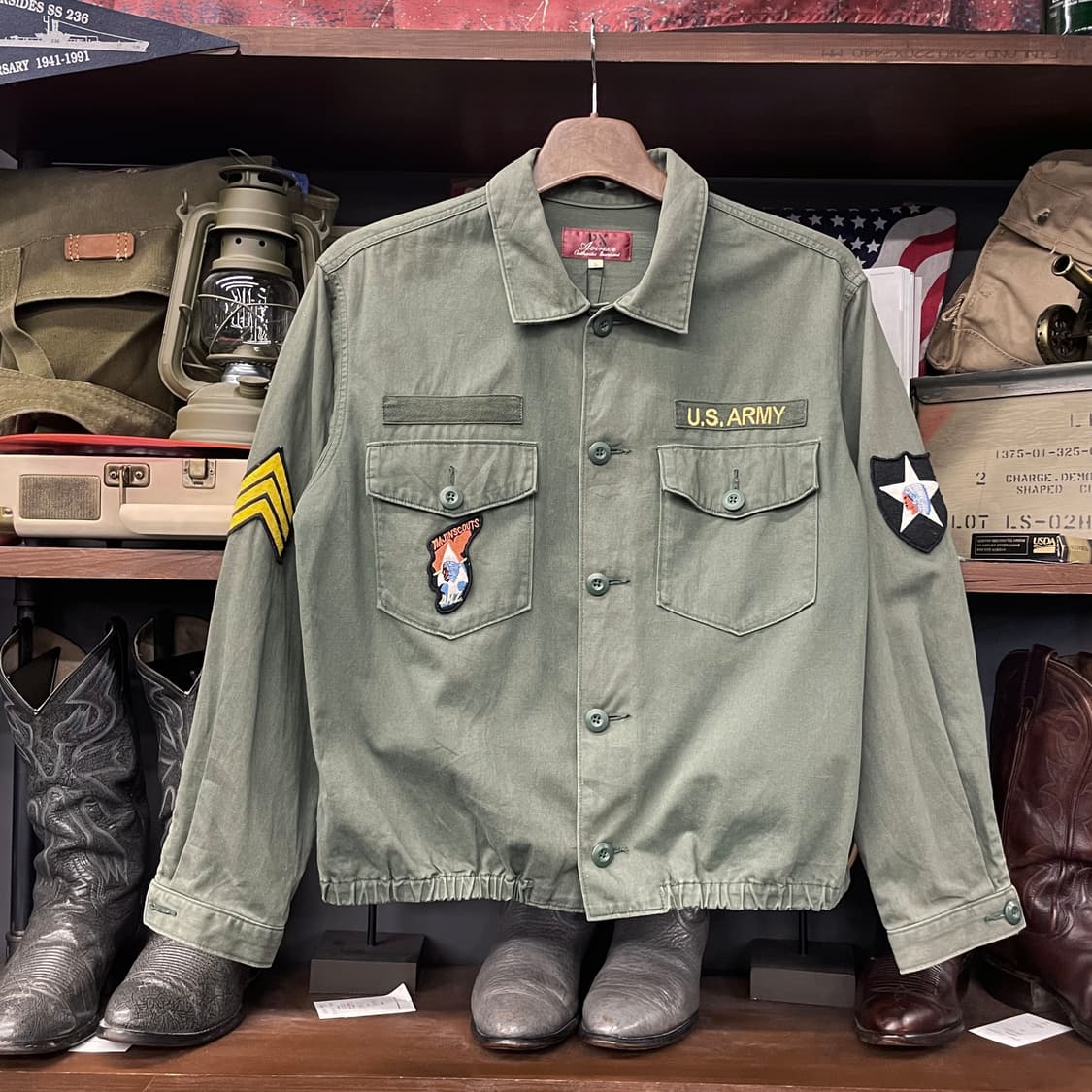 아비렉스 OG-107 U.S ARMY 패치 DMZ 셔츠 자켓 상품이미지1