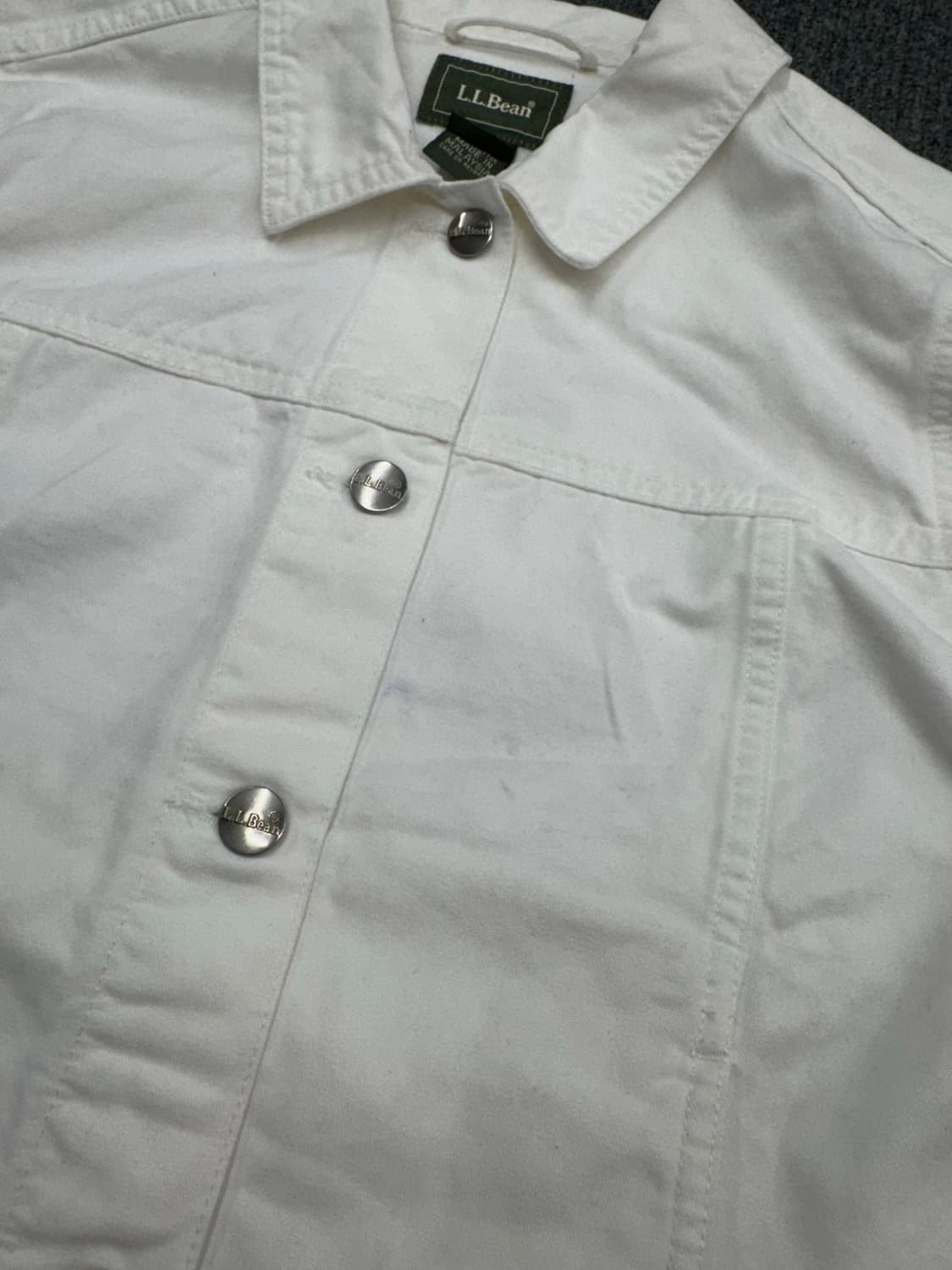 LLbean 빈티지 여성 화이트 데님자켓 상품이미지5