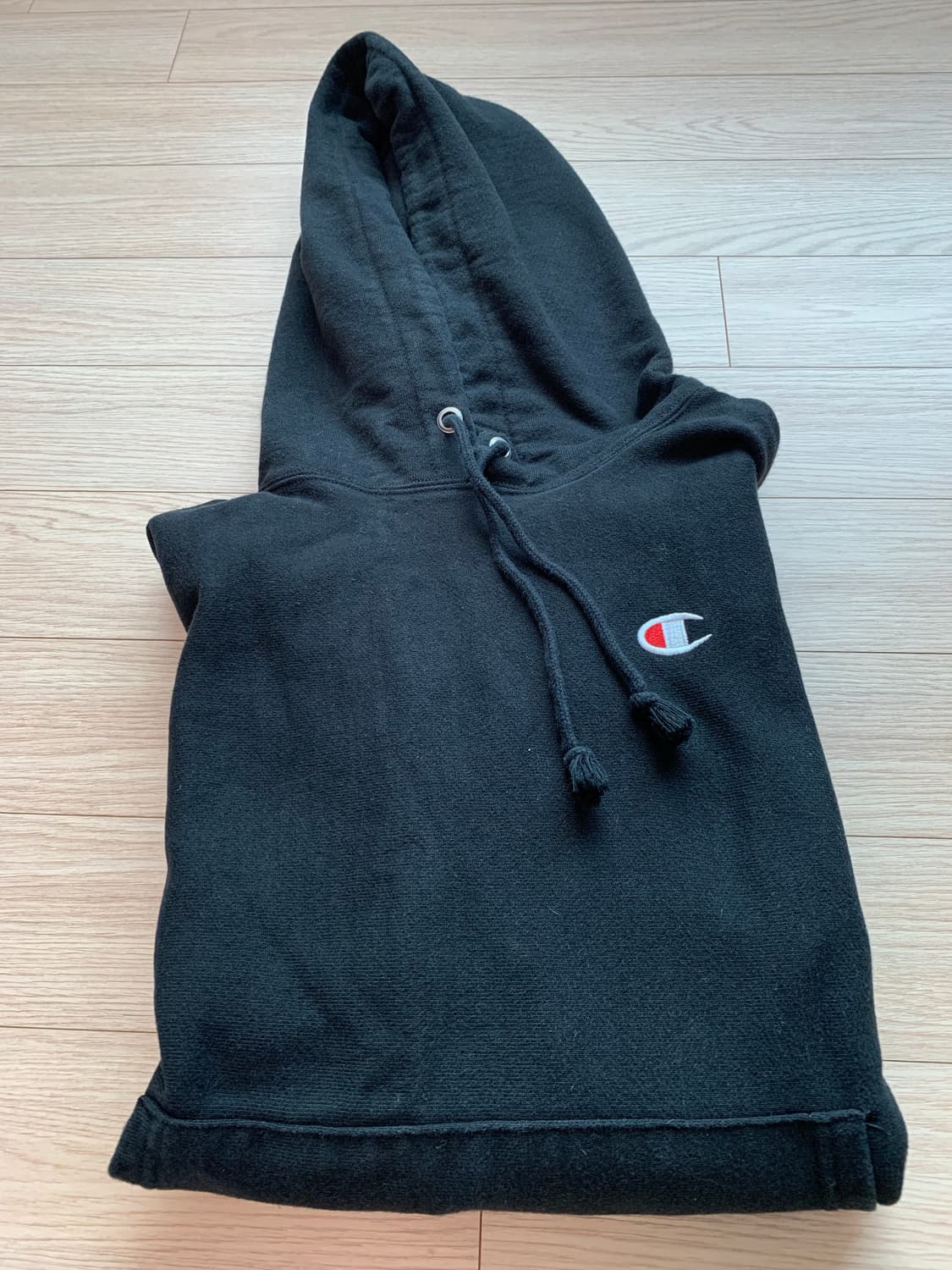 챔피온 리버스 위브 블랙 후드티 M 상품이미지4
