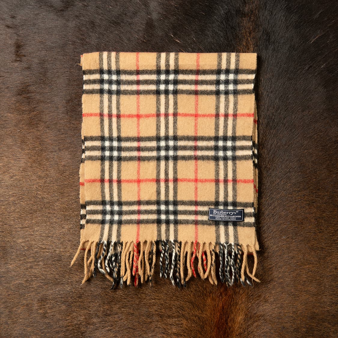 [정품] 80s~ 버버리 Burberrys 캐미시머+울 머플러 노바체크  상품이미지1