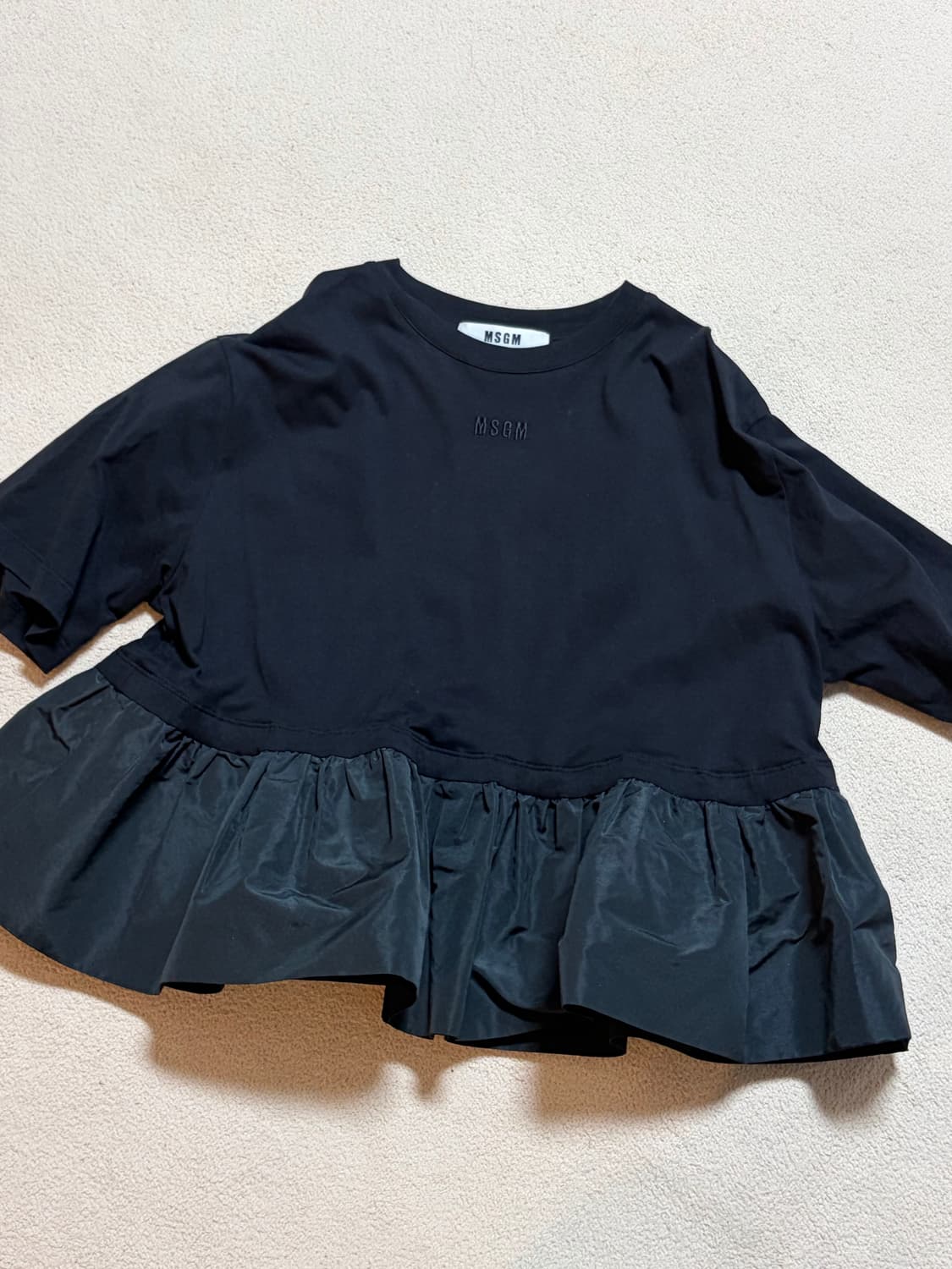 MSGM 블랙 페플럼 탑 상품이미지1