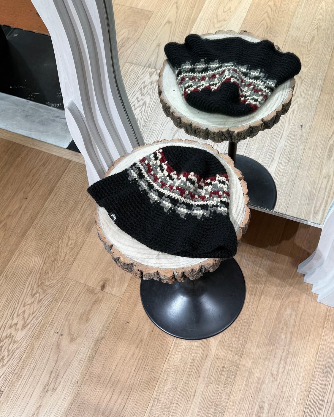 스투시 블랙 페어아일 버킷햇  상품이미지1