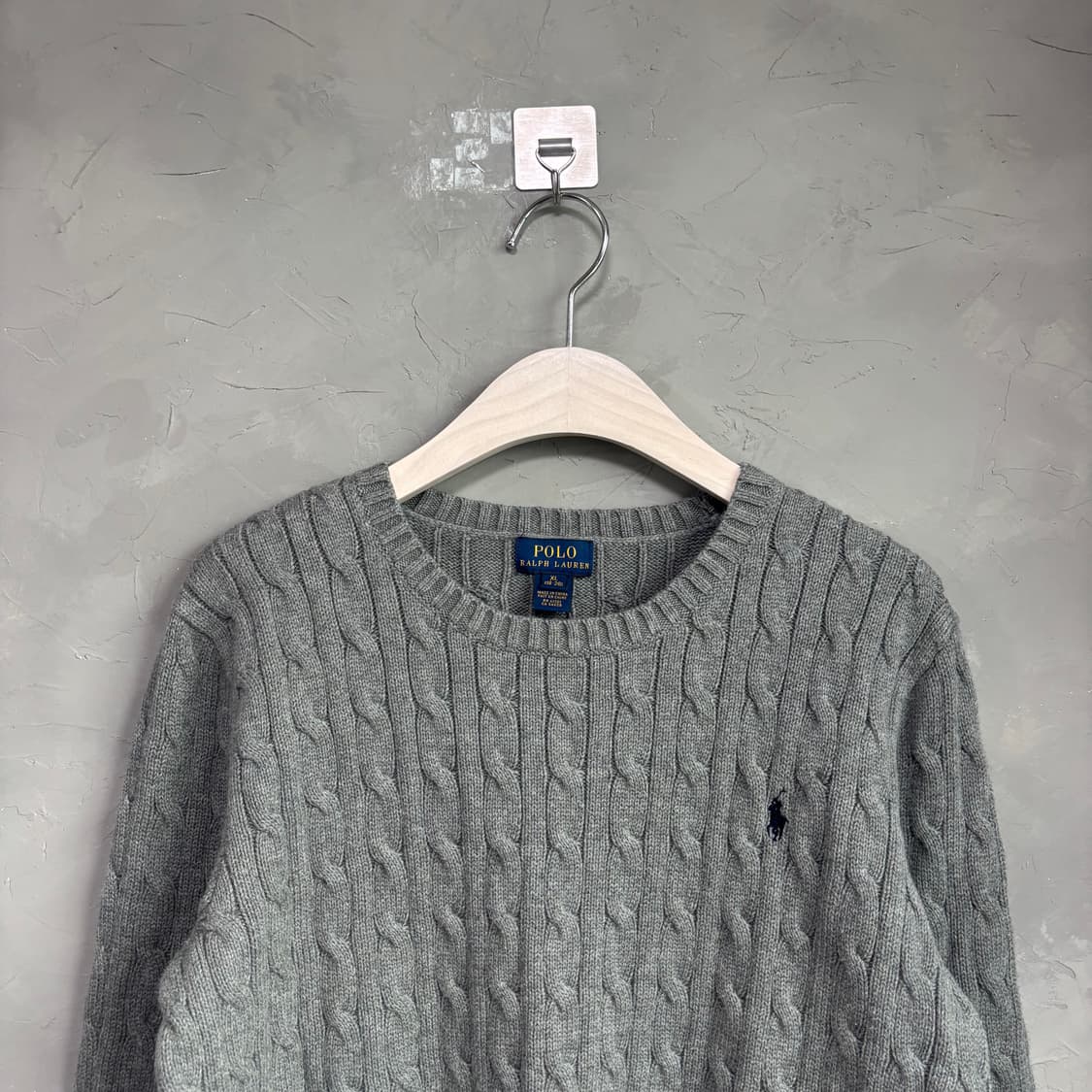 폴로 랄프로렌 꽈배기 니트 그레이 상품이미지2