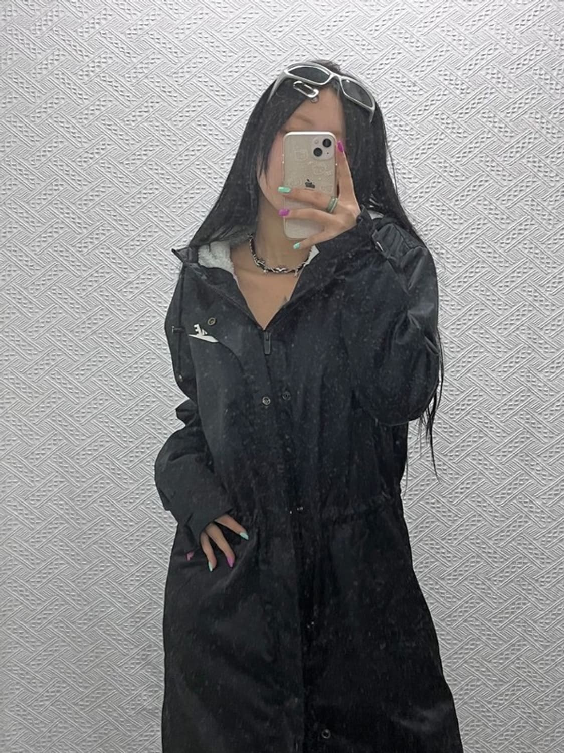 나이키 올드스쿨 스트링 슬림핏 양털 패딩 S C06850 상품이미지1