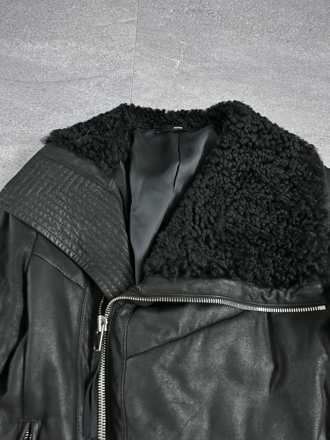 시스템 옴므 시어링 하이넥 자켓 상품이미지2