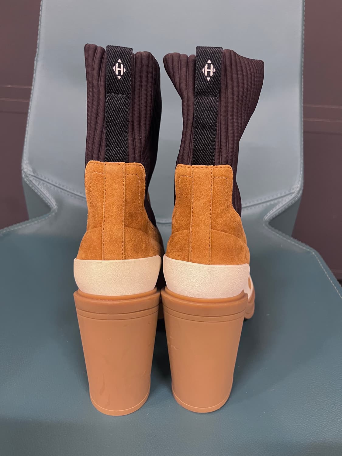 에르메스 카멜 스웨이드 앵클 부츠 37 정품  상품이미지2