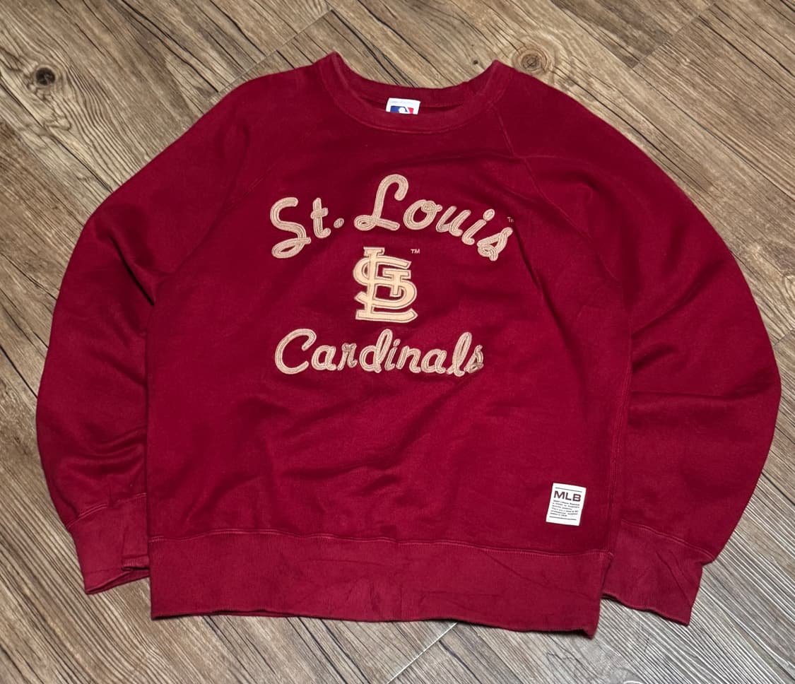 [S] 유니클로 MLB 세인트루이스 카디널스 버건디 맨투맨 상품이미지2