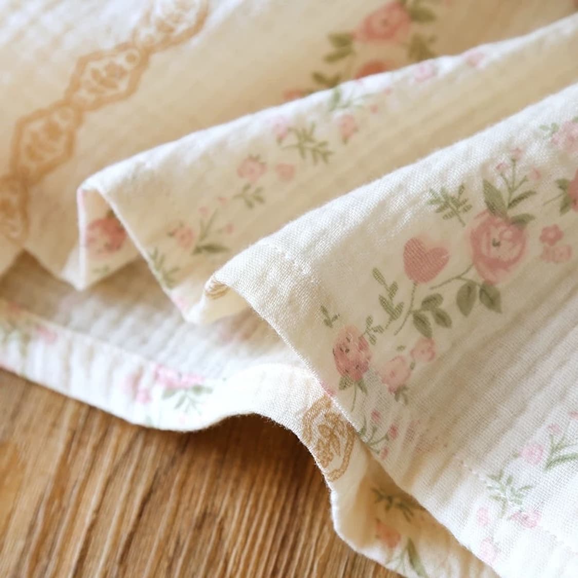 누아젤 플라워 프릴 코튼 파자마 세트 상품이미지6