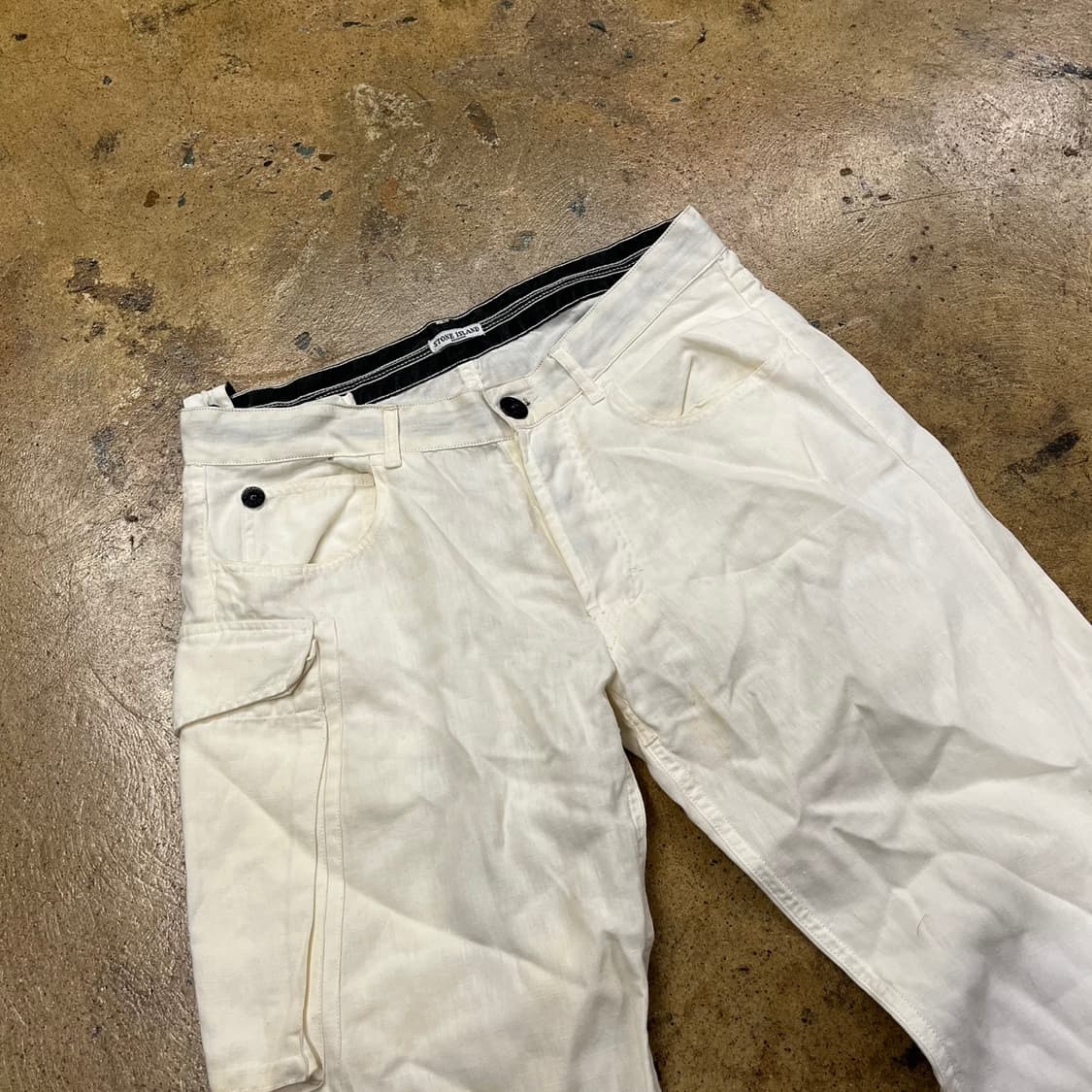[정품/84-97] 스톤아일랜드 화이트 마 팬츠 b19 상품이미지1