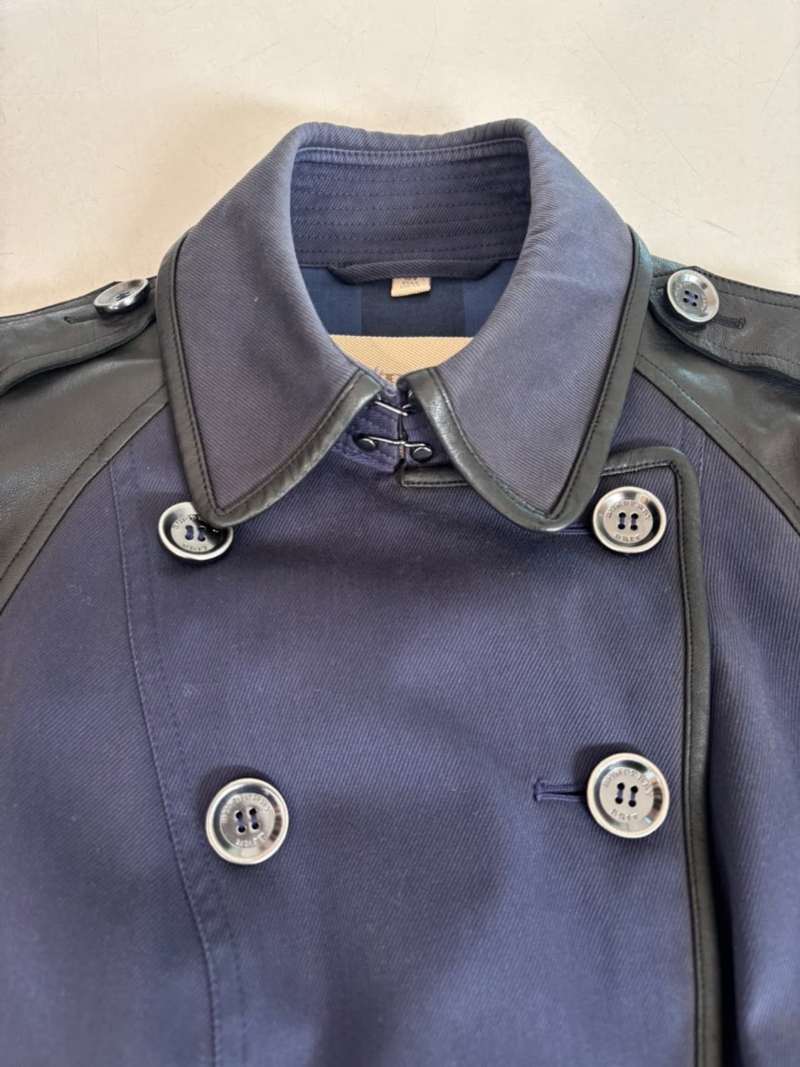 Vintage Burberry Leather Trench Coat 상품이미지4