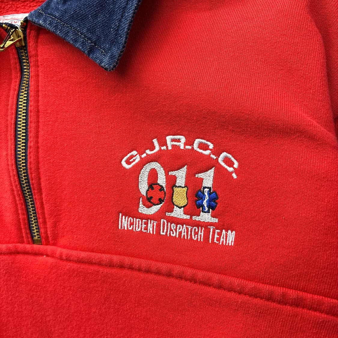 90s 오리지널 USA EMT 디페인더 워크 반집업 스웻셔츠 N1224 상품이미지7