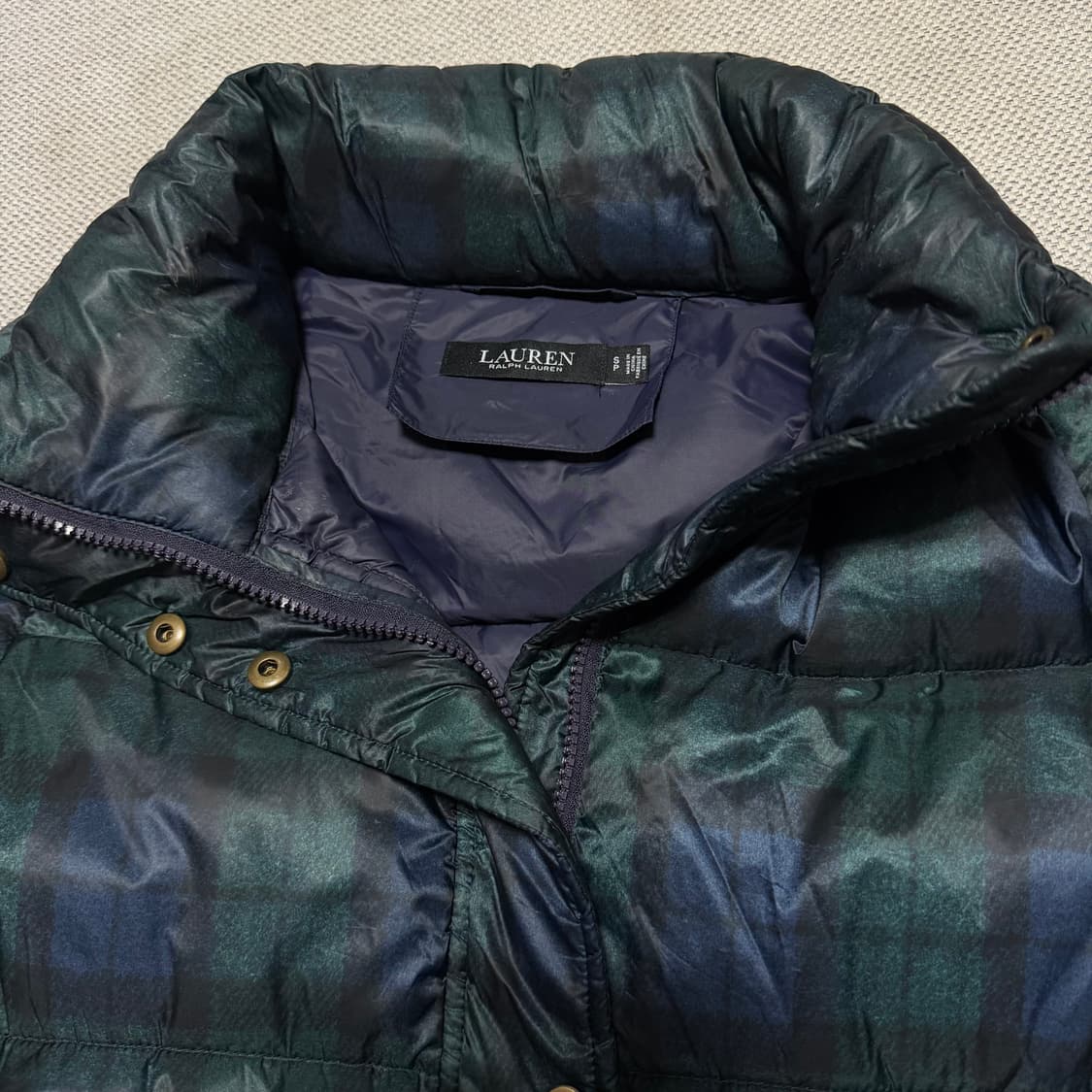 로렌 랄프로렌 타탄체크 패딩 점퍼 상품이미지3