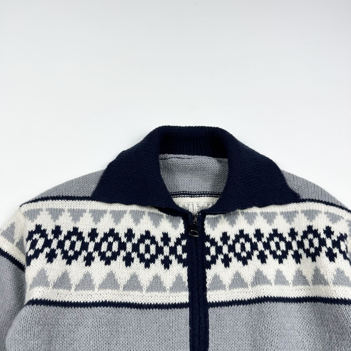 VTG 빈티지 차콜 크롭 니트 집업 (XS 여성추천) 상품이미지1