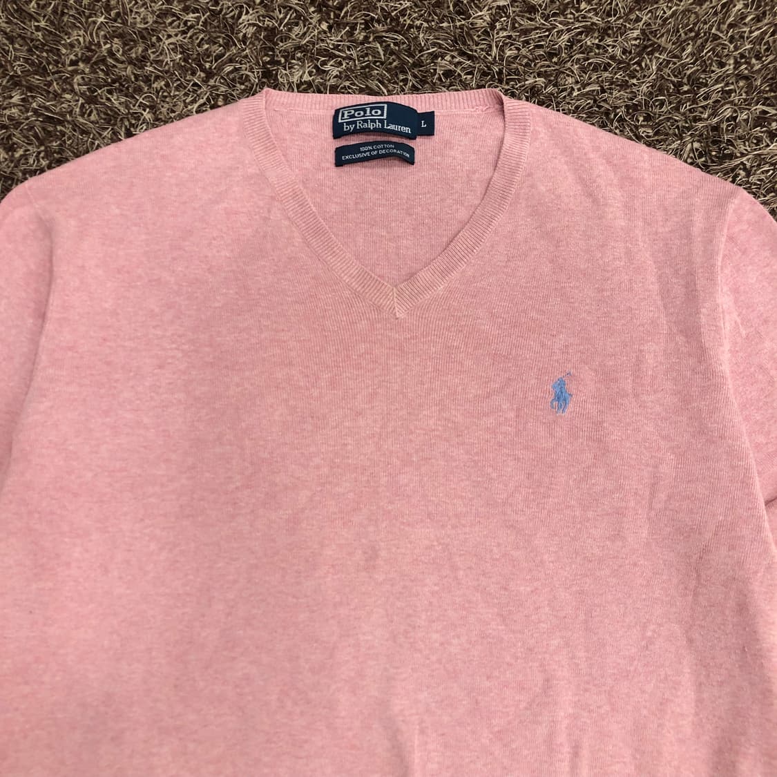폴로 랄프로렌 핑크 브이넥 니트 상품이미지3