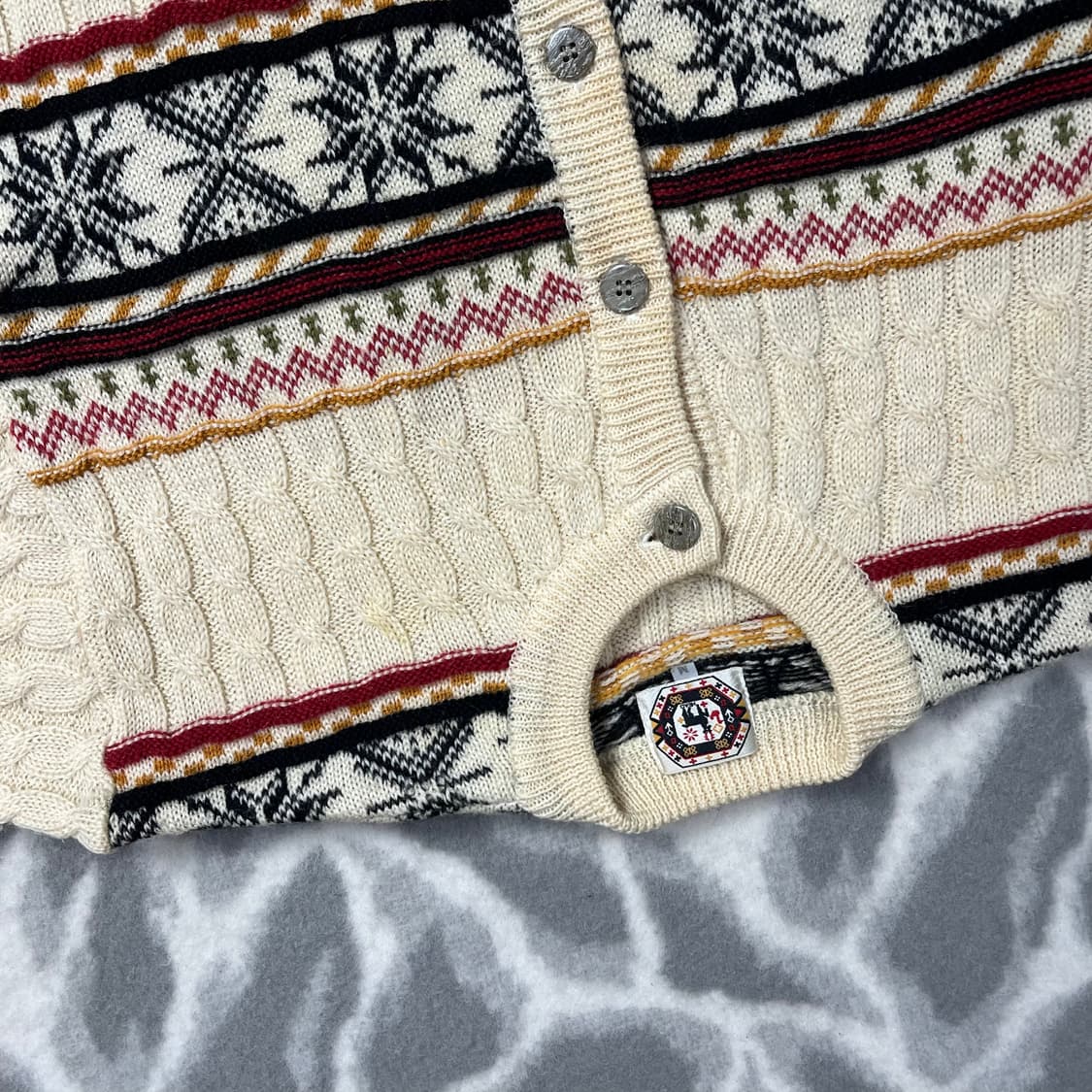 [JPN] 빈티지 노르딕 울 니트 가디건 상품이미지2