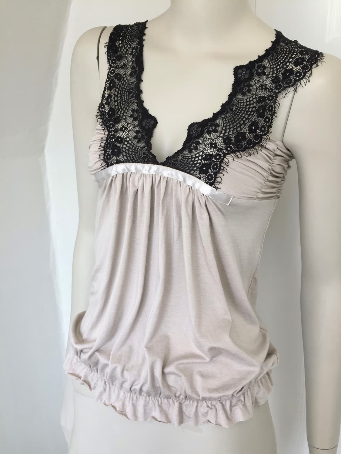 Japanese  Lace Trim Frill Detail  Top 상품이미지4