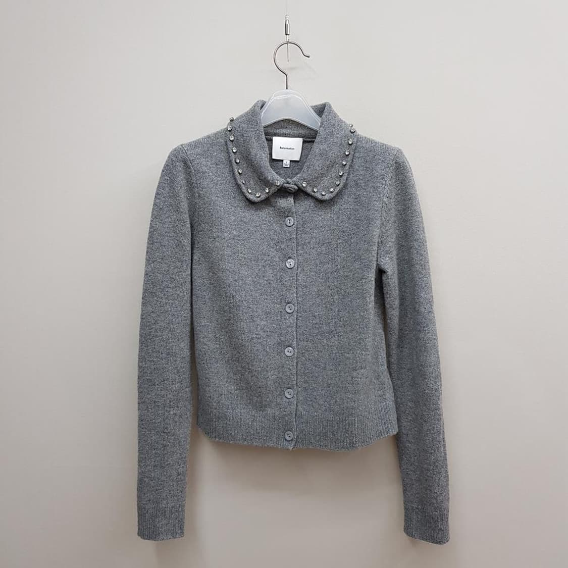 리포메이션 Reformation 스터드 카라 울 가디건 S사이즈 상품이미지2