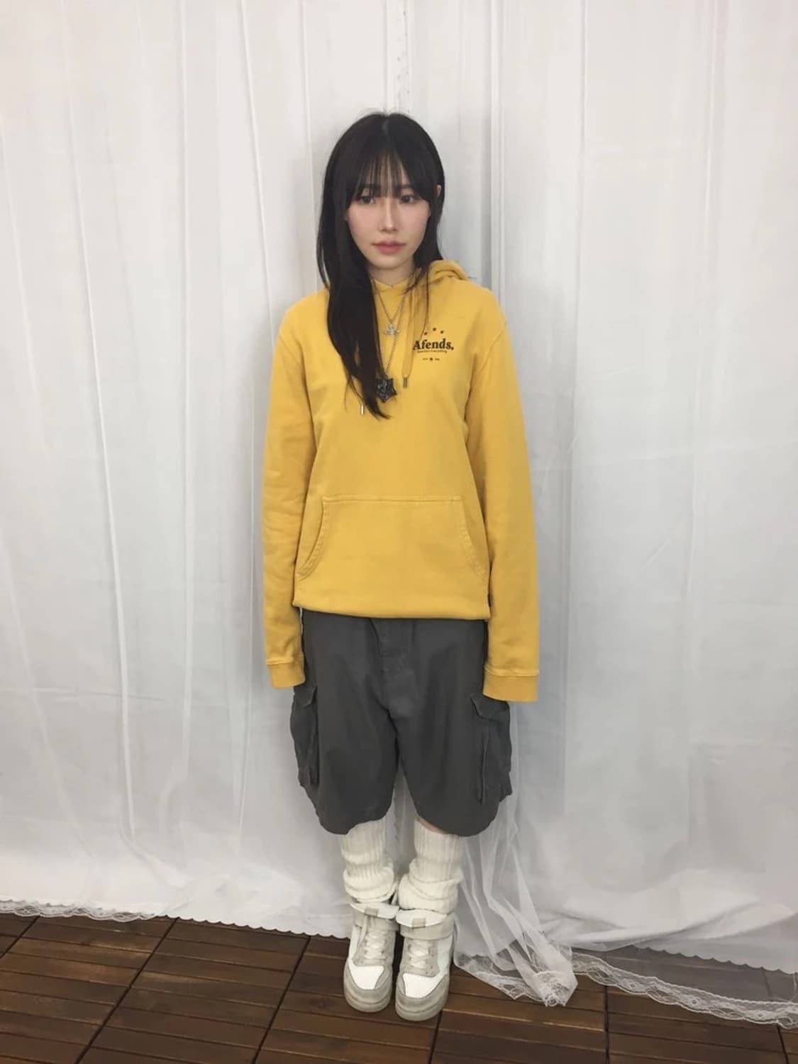 Afends Question Logo Mustard Hoodie 상품이미지2
