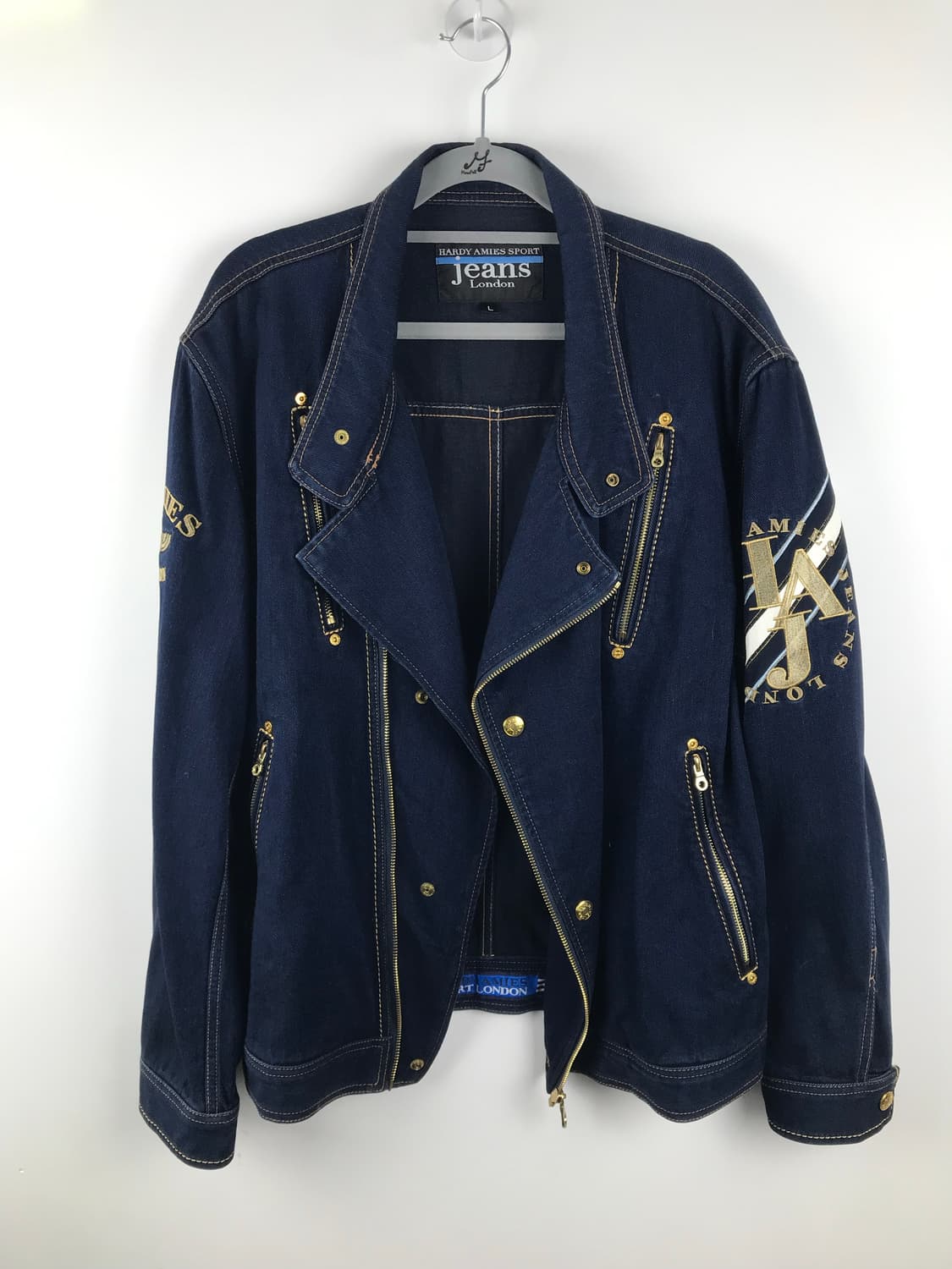 Jeans London 데님 라이더 자켓 올드스쿨 y2k 청남방 빈티지 상품이미지2