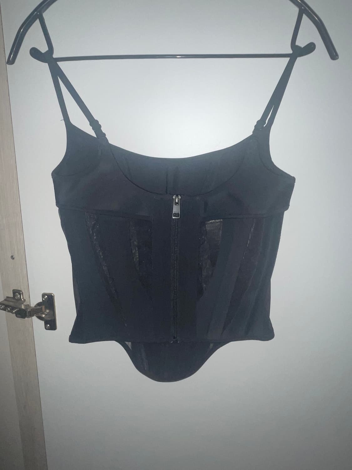 Mugler 뮈글러 X h&m 매쉬 패널 코르셋 탑 상품이미지4