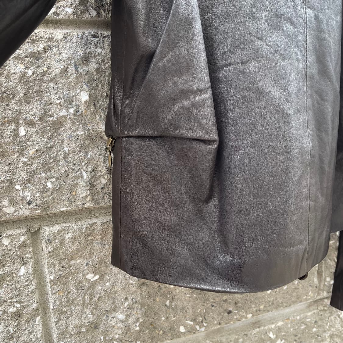 [36] vanessabruno 다크 브라운 여성 레더 자켓 상품이미지5