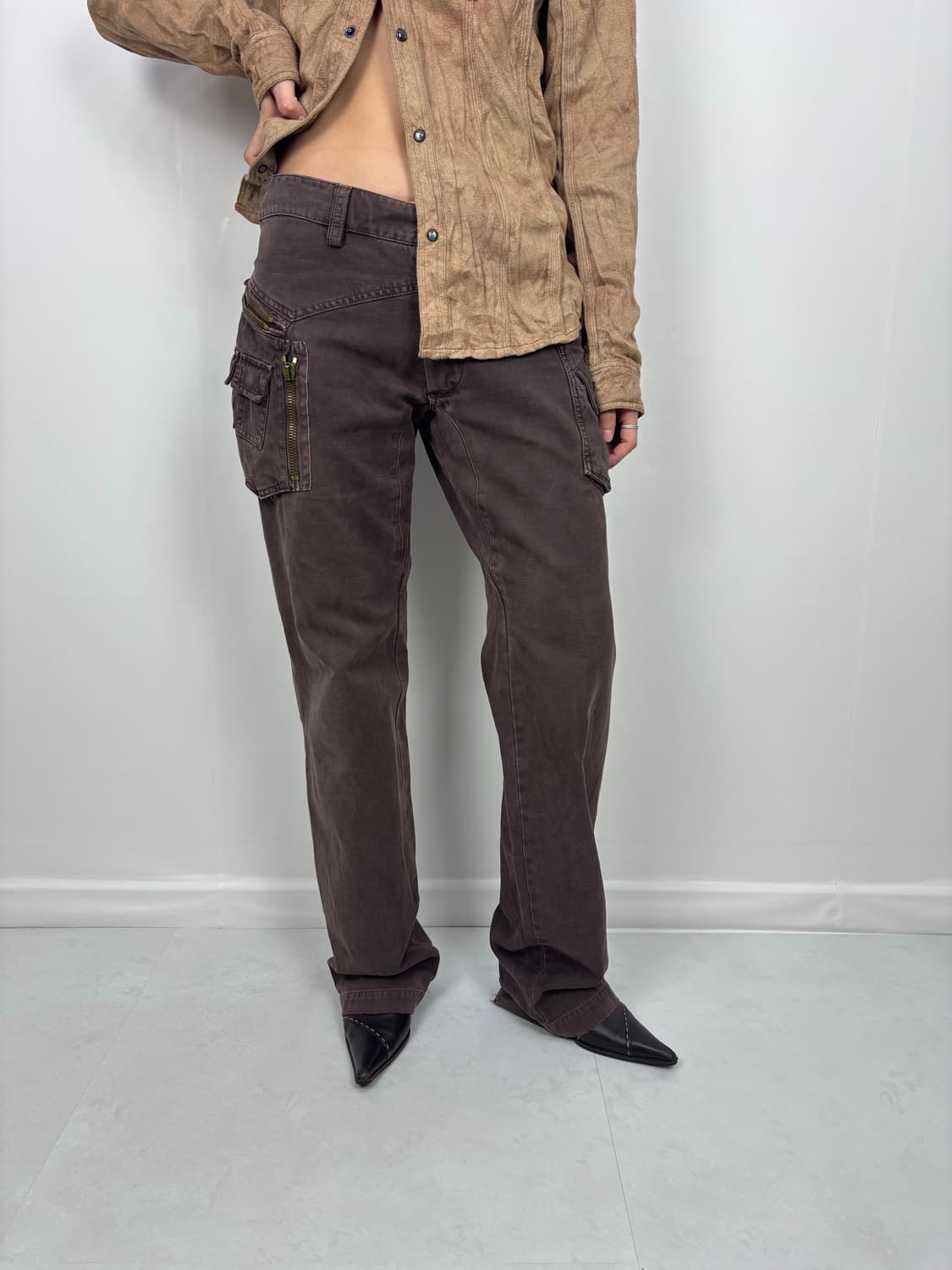 RED BROWN POCKET PANTS 상품이미지3
