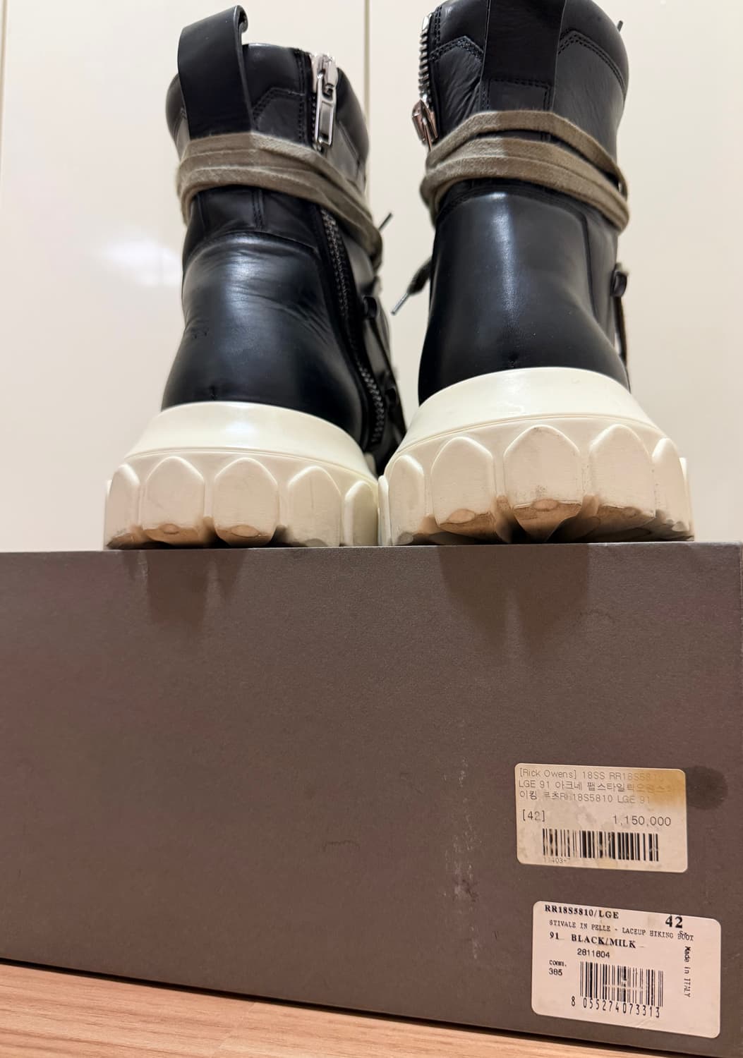 Rick owens 아크네 팹스타일 하이킹 부츠 18ss 상품이미지3