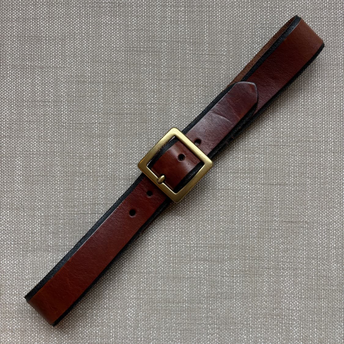 [28-29] 80s USA G.H.BASS 브라운 레더 솔브 버클 벨트 상품이미지2