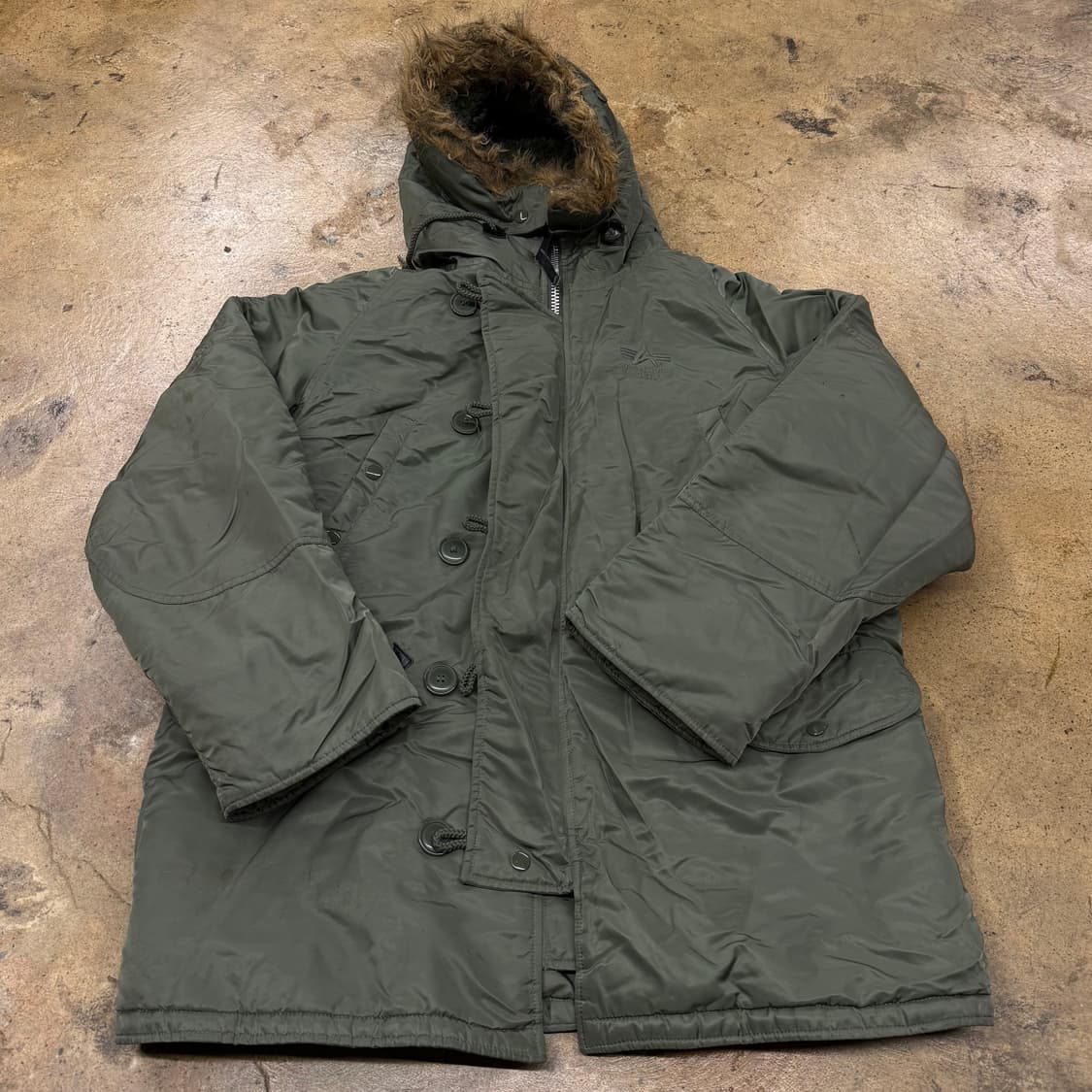 [정품/L] 알파인더스트리 N3B 항공 점퍼 카키 b19 상품이미지2