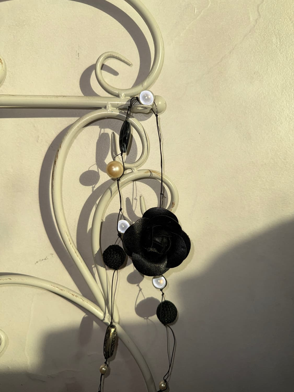 Black rose oriental beads drop necklace 상품이미지5