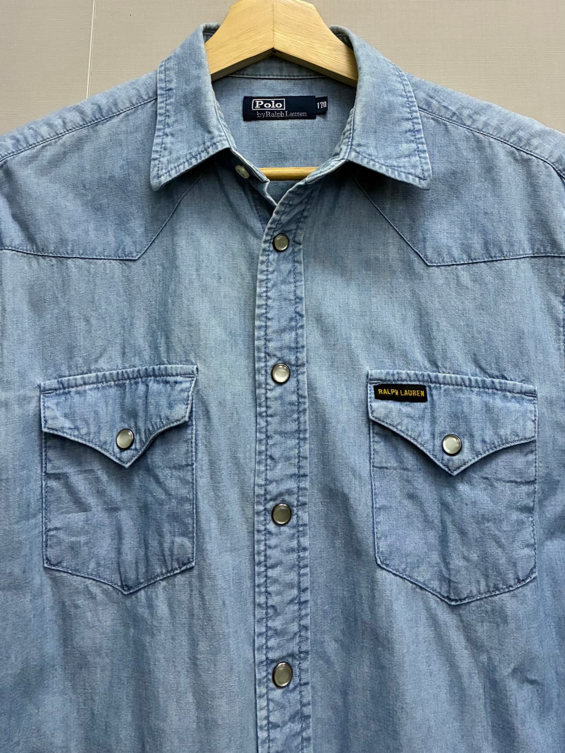 (M/97)POLO 폴로랄프로렌 포켓 데님 웨스턴셔츠 데님셔츠 상품이미지3