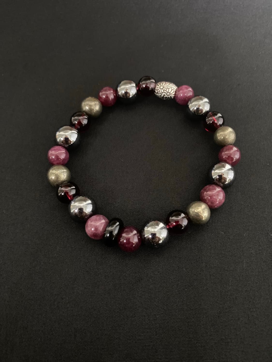 와인톤 원석 비즈 팔찌 상품이미지2