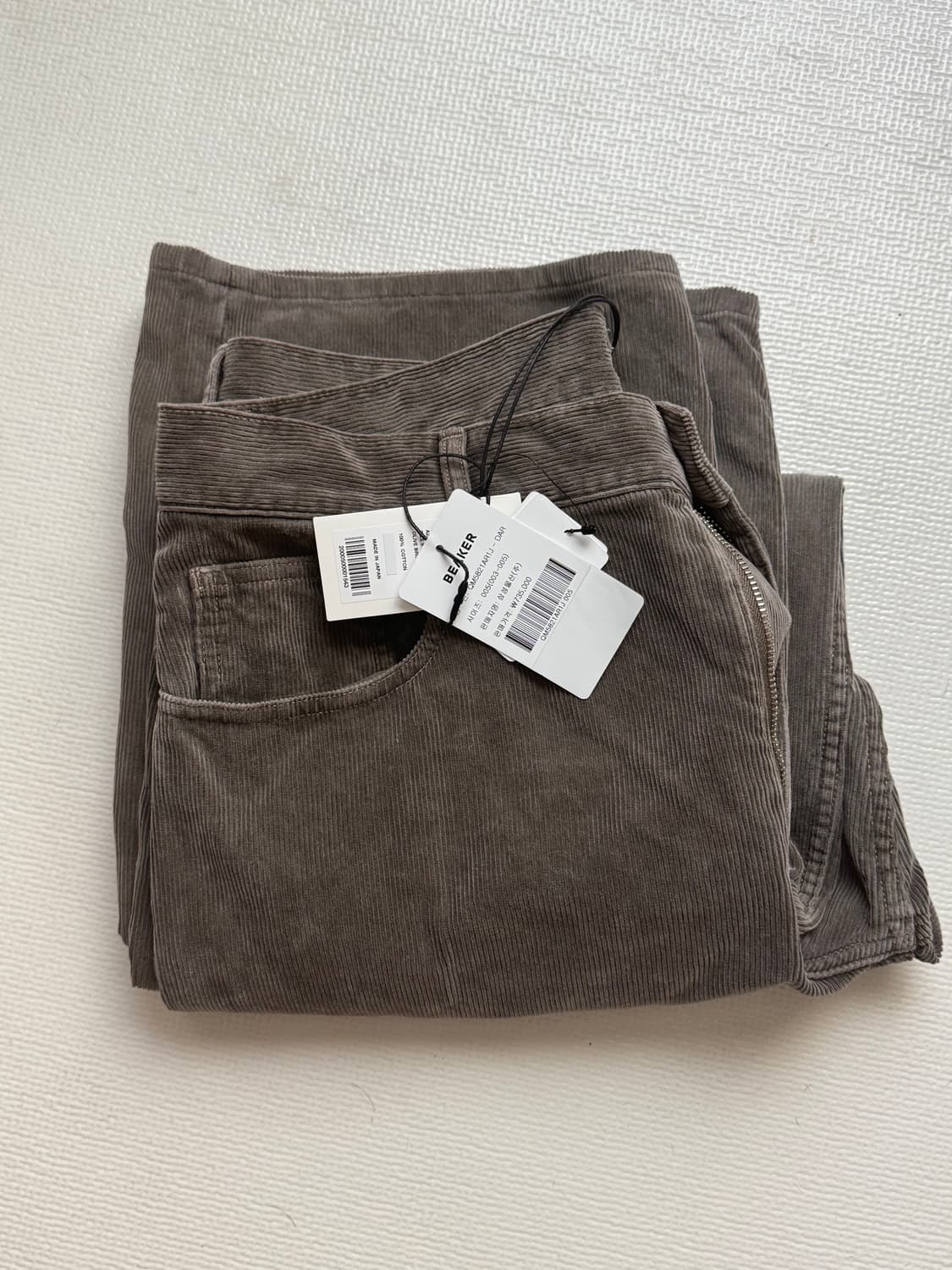 (5)오라리 25fw 코듀로이 와이드팬츠 5p 올리브브라운 상품이미지1