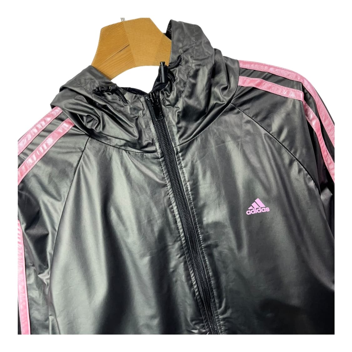 [Adidas] 아디다스 블랙핑크 유광 후드집업 상품이미지2