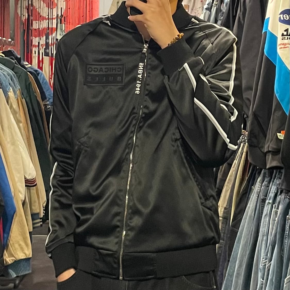 [IM] NBA 시카고불스 올 블랙 자수 져지 상품이미지4