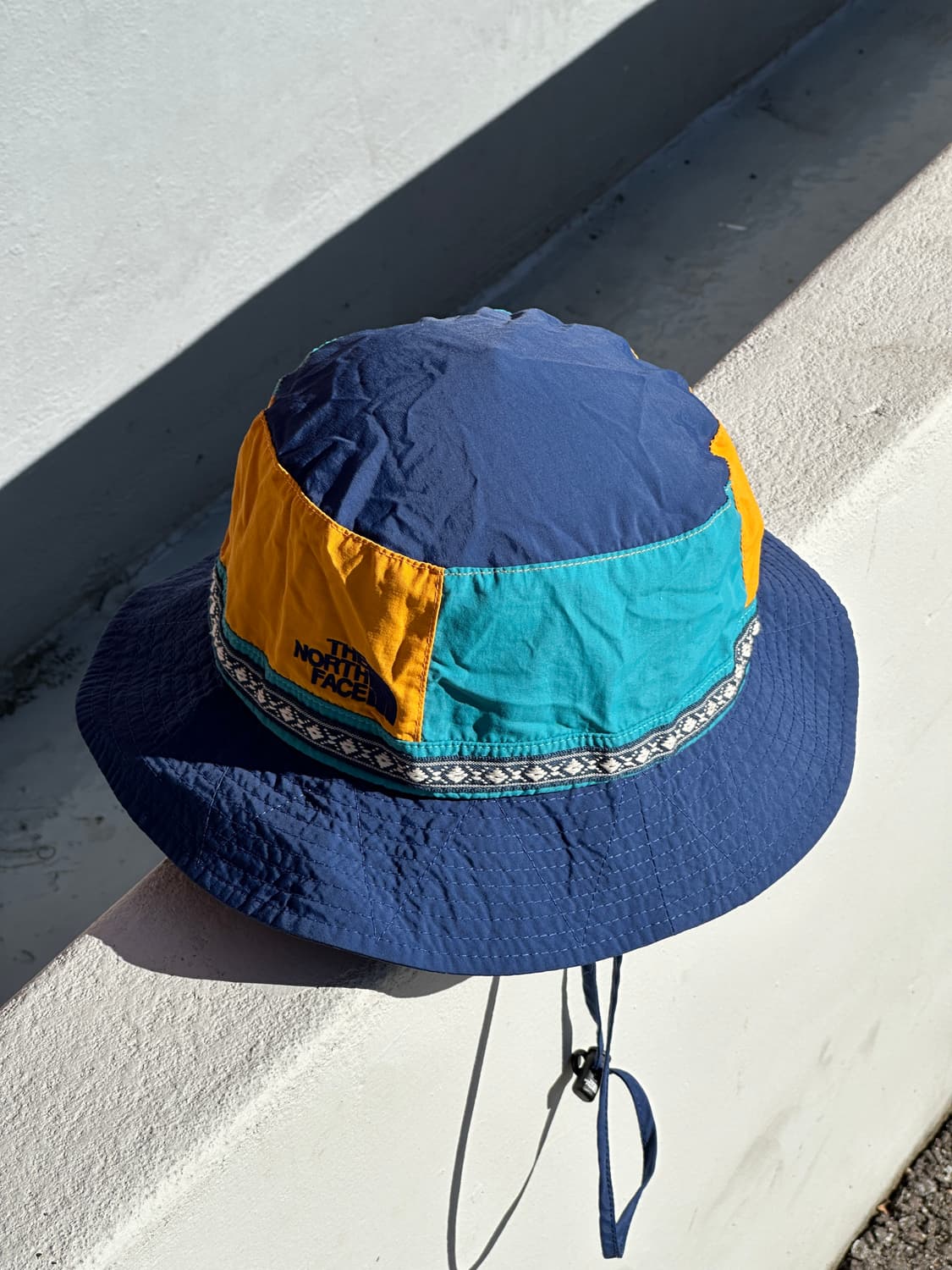[L] 노스페이스 로고 컬러블럭 버킷햇 모자 상품이미지2