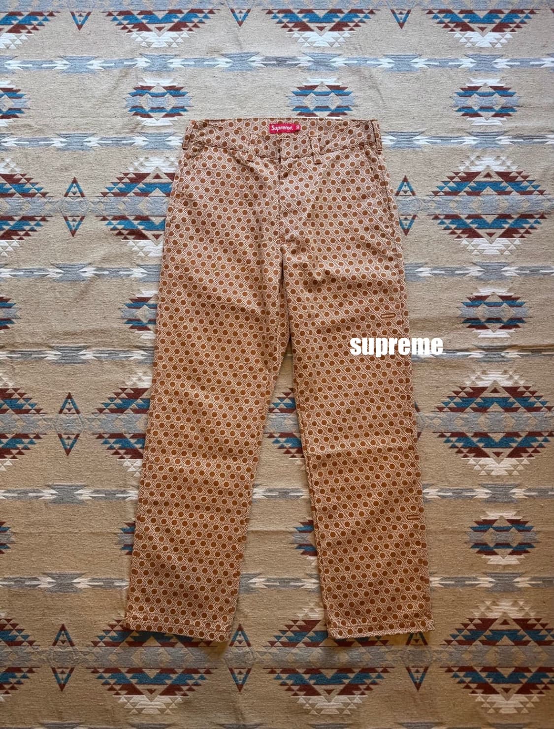 [30] 슈프림 모노그램 워크팬츠 오렌지 상품이미지1