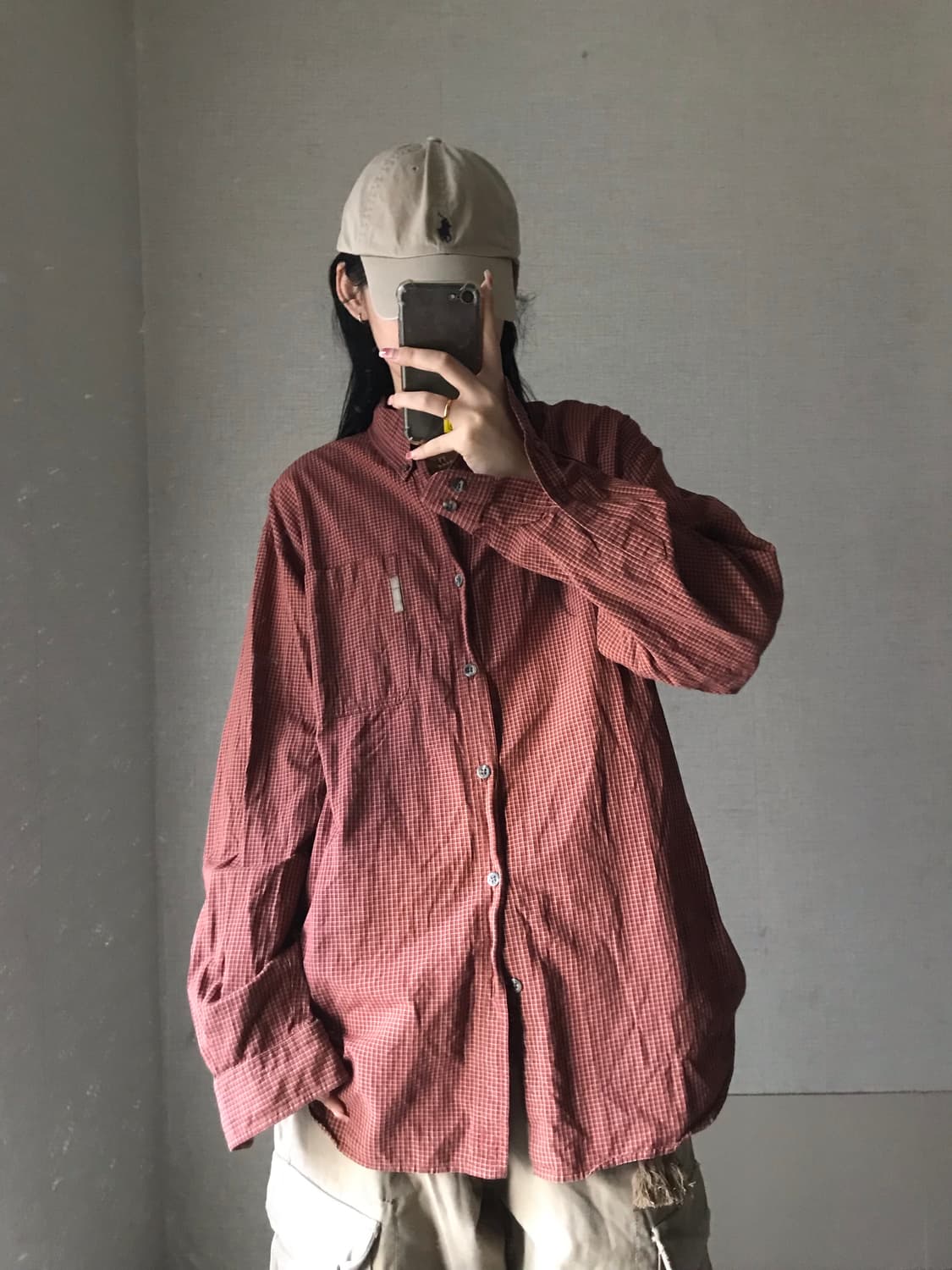 콜롬비아 오버핏 체크셔츠 상품이미지1